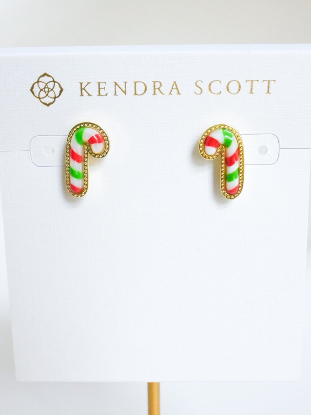 *Kendra Scott* Candy Cane Gold Stud Earrings - NEW! - FAST SHIP! - (rv: $60!)
